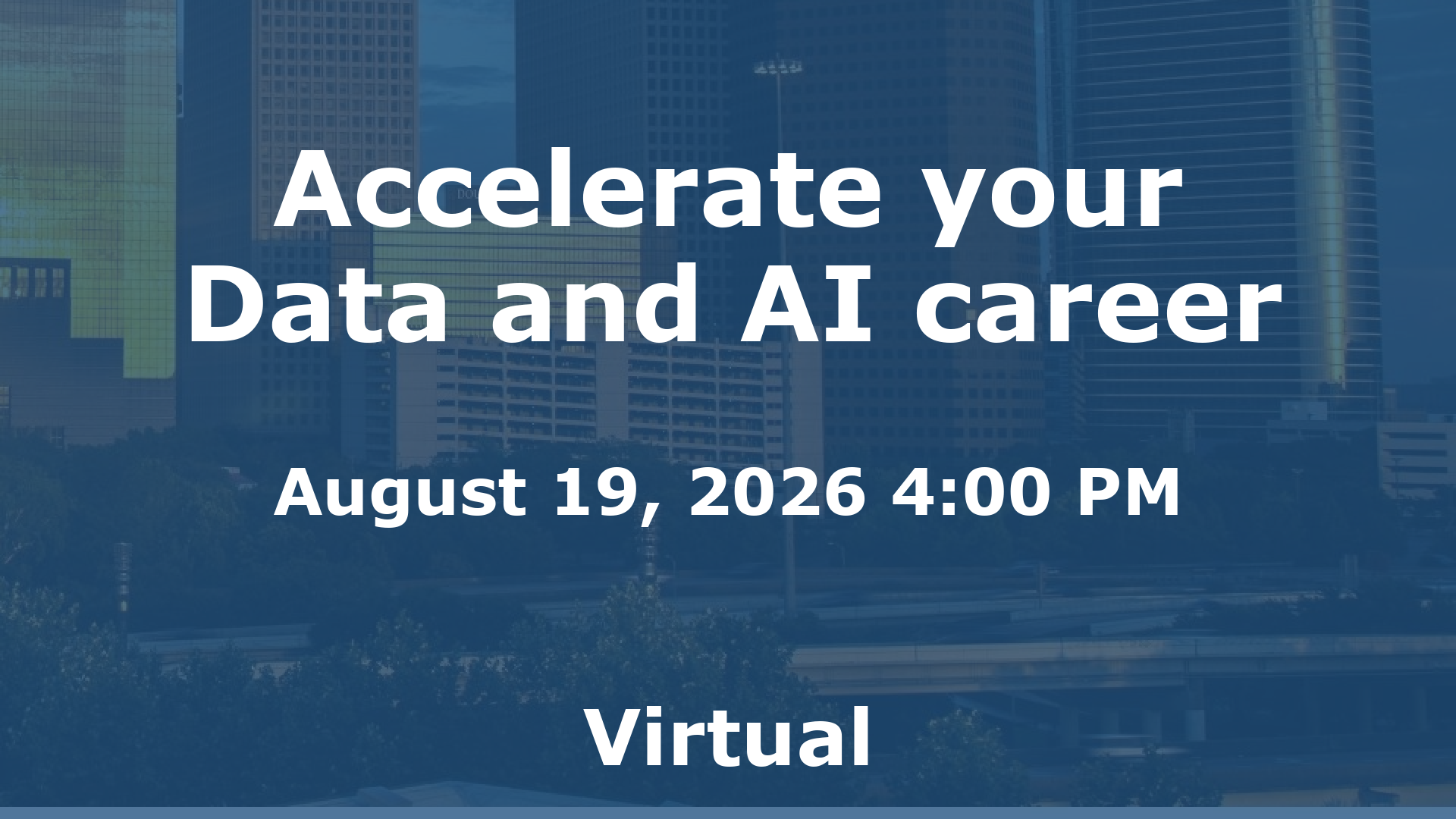 Accelerate your Data and AI career event image